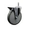 Service Caster 6'' Gray Polyurethane Wheel Swivel 7/16'' Grip Ring Stem Caster with Brake SCC-GR20S614-PPUB-PLB-716138 - alternate 1